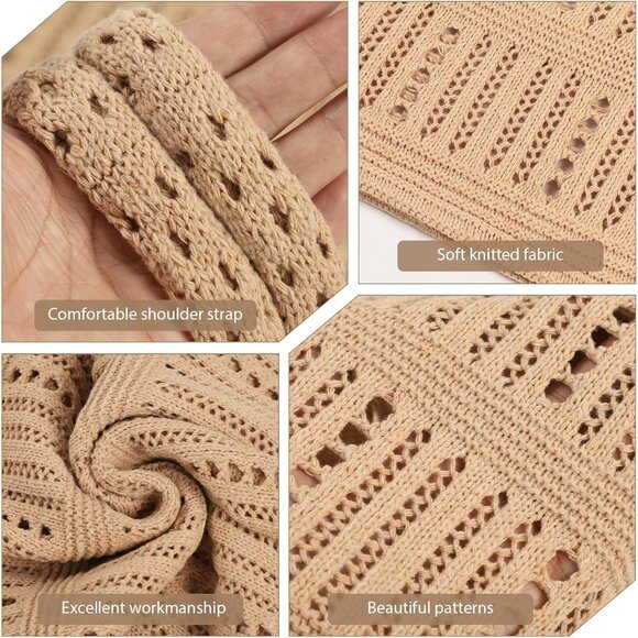 Women Brownish Yellow Shoulder Shopping Handbag Casual Travel Tote Fold Able Bag - Picture 3 of 7